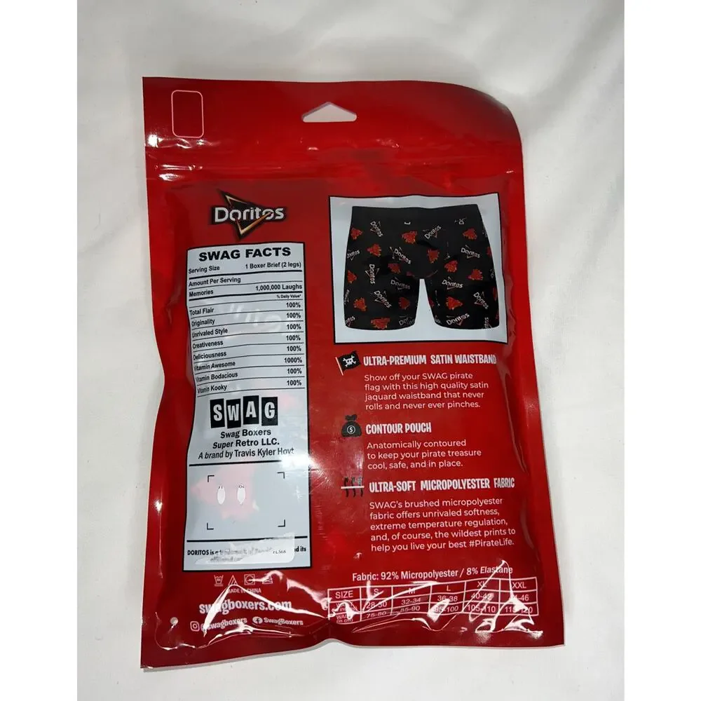 Swag Doritos Men's Flamin' Hot Nacho Boxer Brief Size Large New